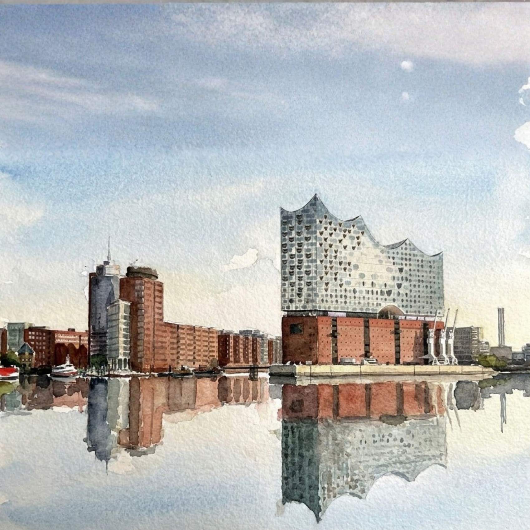 Aquarell von Hamburg